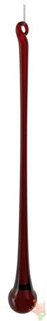 PENDENTE IN VETRO GOCCIA ROSSO TRASPARENTE 20CM
