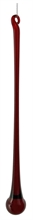 PENDENTE IN VETRO GOCCIA ROSSO TRASPARENTE 20CM
