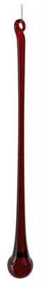 PENDENTE IN VETRO GOCCIA ROSSO TRASPARENTE 20CM