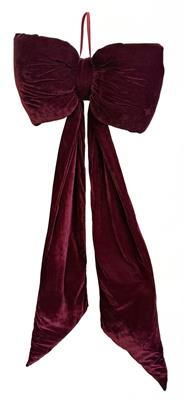 PENDENTE FIOCCO IN VELLUTO BORDEAUX 155CM