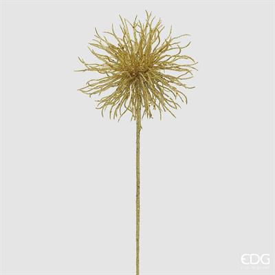 RAMO POMPOM ORO GLITTERATO 60CM