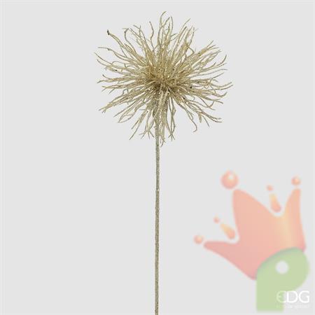 RAMO POMPOM CHAMPAGNE GLITTERATO 60CM