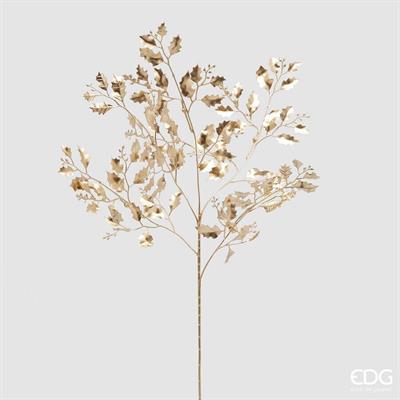 RAMO AGRIFOGLIO ORO GLITTERATO 80CM