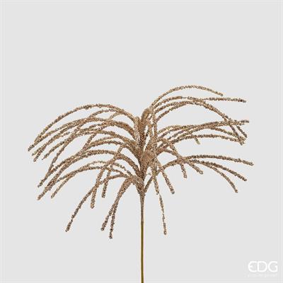 RAMO SPIGA ORO GLITTERATO 60CM