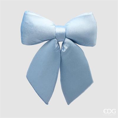 FIOCCO IN VELLUTO CON CLIP CELESTE 43CM