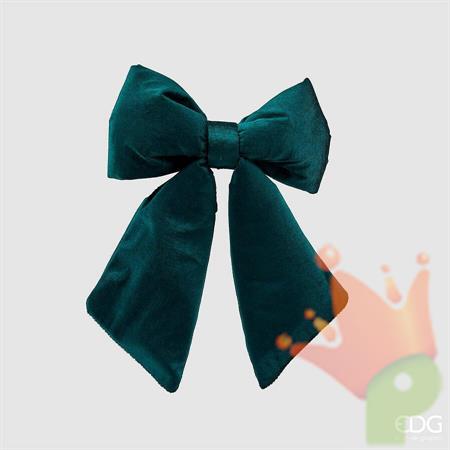 FIOCCO IN VELLUTO CON CLIP VERDE 25CM