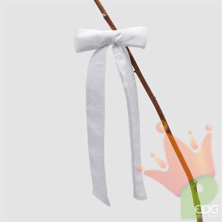 FIOCCO IN VELLUTO BIANCO 30CM