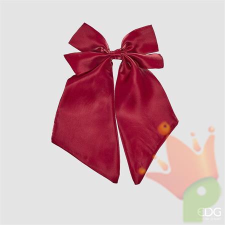 FIOCCO IN RASO CON CLIP BORDEAUX 35CM