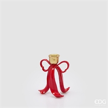PORTACANDELA FIOCCO ROSSO 16CM