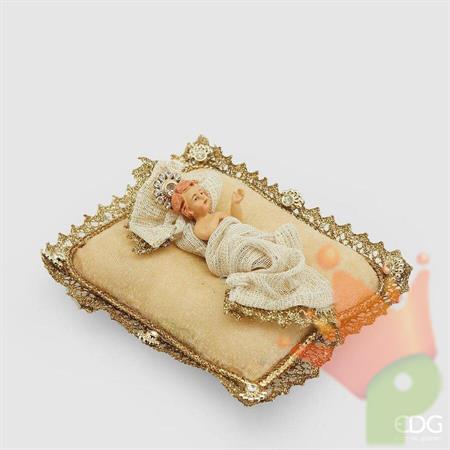 GESU' BAMBINO CON CUSCINO 14X12CM