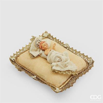 GESU' BAMBINO CON CUSCINO 14X12CM