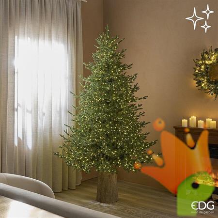 ALBERO DI NATALE 210 CM PINO LUCCIOLE LUMINOSO 3100 RICE LED