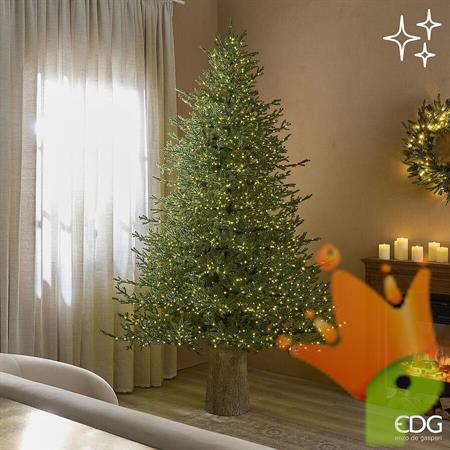 ALBERO DI NATALE 240 CM PINO LUCCIOLE LUMINOSO 4200 RICE LED