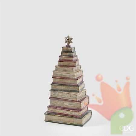 ALBERO NATALIZIO DI LIBRI CON STELLA 39X19X13CM