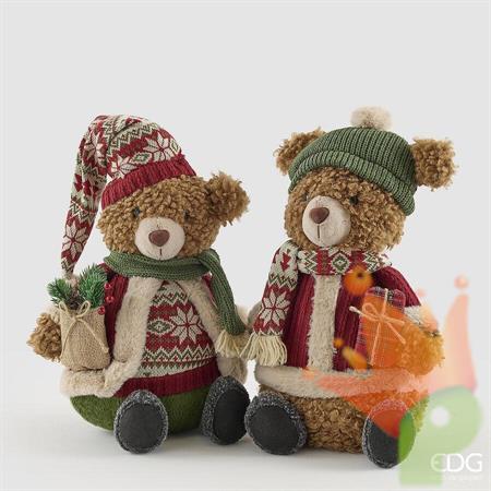 PELUCHE ORSETTO IN MONTAGNA 40CM 2ASS