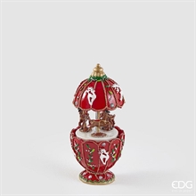CARILLON GIOSTRA CON RENNE ROSSO 17CM