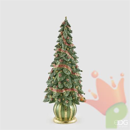 ALBERO CON BASE PALLINA GLITTERATO 43CM