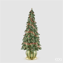 ALBERO CON BASE PALLINA GLITTERATO 43CM