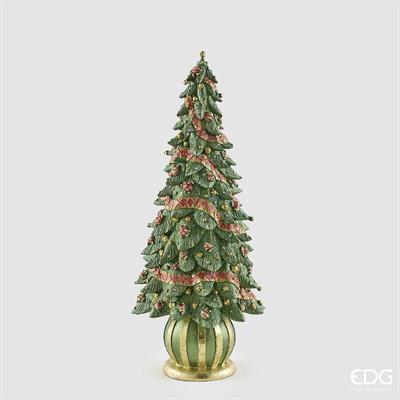 ALBERO CON BASE PALLINA GLITTERATO 43CM
