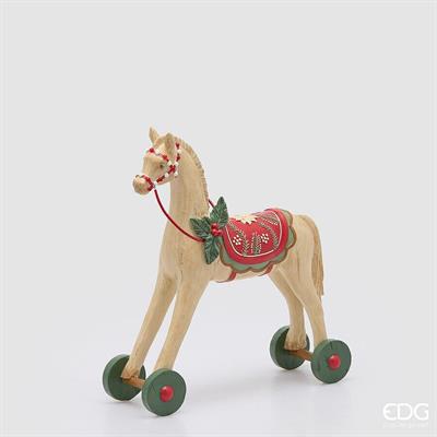 CAVALLO A DONDOLO NATALIZIO 35X32X12CM