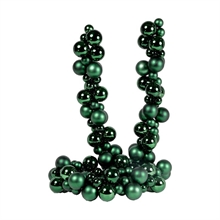GHIRLANDA DI PALLINE VERDE LUCIDO ED OPACO 180CM