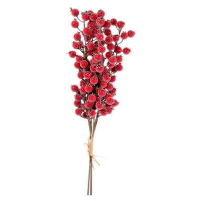 RAMO CON BACCHE ROSSE GHIACCIATE 65CM