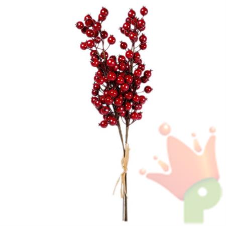RAMO CON BACCHE ROSSE 65CM