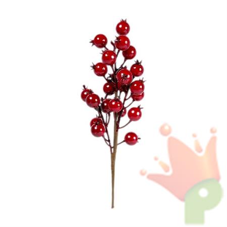 RAMO CON BACCHE ROSSE 34CM