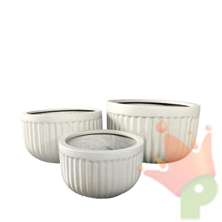 VASI FIBRA/CEMENTO AVORIO 55X33CM 3PZ