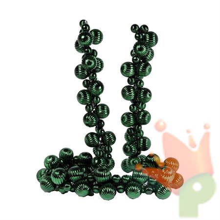 GHIRLANDA DI PALLINE TEXTURE VERDE LUCIDO ED OPACO 180CM