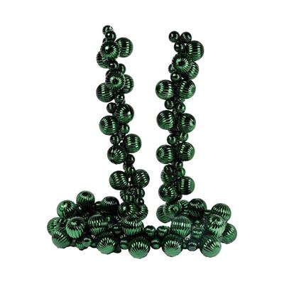 GHIRLANDA DI PALLINE TEXTURE VERDE LUCIDO ED OPACO 180CM