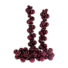 GHIRLANDA DI PALLINE TEXTURE BORDEAUX LUCIDO ED OPACO 180CM