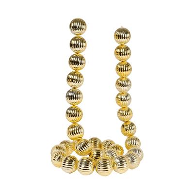 GHIRLANDA DI PALLINE TEXTURE ORO LUCIO ED OPACO 6X180CM