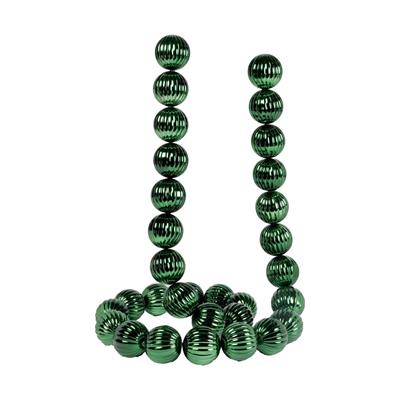 GHIRLANDA DI PALLINE TEXTURE VERDE LUCIDO ED OPACO 6X180CM