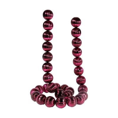 GHIRLANDA DI PALLINE TEXTURE BORDEAUX LUCIDO ED OPACO 6X180CM