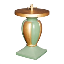 BASE PER ALBERO A SPICCHI ORO/VERDE 71CM