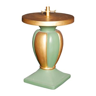 BASE PER ALBERO A SPICCHI ORO/VERDE 71CM