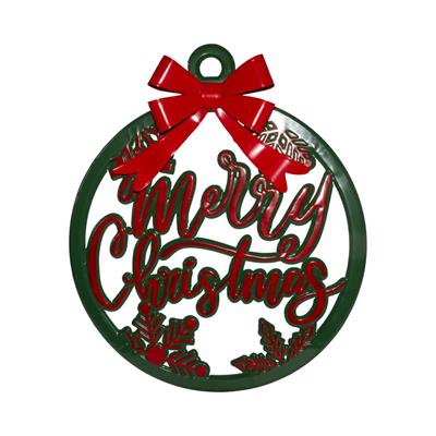 SFERA NATALIZIA CON SCRITTA MERRY CHRSTIMAS IN METALLO 70CM
