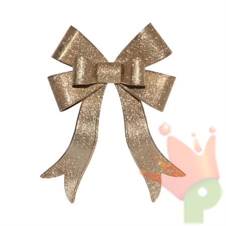 FIOCCO IN METALLO ORO GLITTERATO 39X47CM