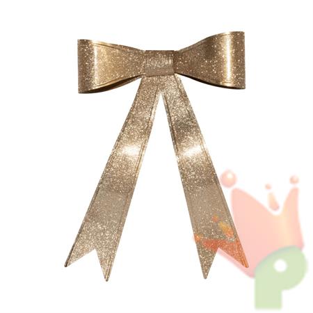 FIOCCO IN METALLO ORO GLITTERATO 38X51CM