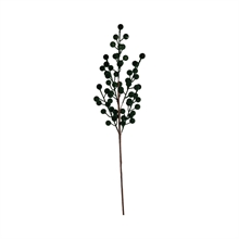 RAMO CON BACCHE FLOCCATE VERDE 53CM