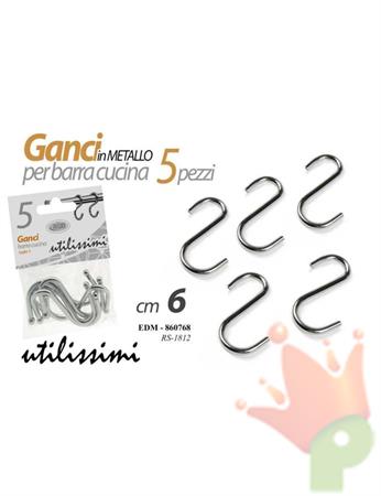 SET 5 GANCI BARRA SINGOLO