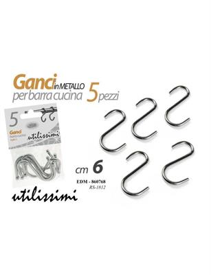 SET 5 GANCI BARRA SINGOLO