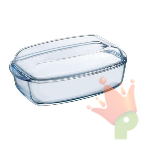 ROSTIERA PYREX RETTANGOLARE CON COPERCHIO  6.5L 37X22 CM 6/8 P.