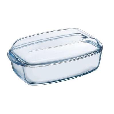 ROSTIERA PYREX RETTANGOLARE CON COPERCHIO  6.5L 37X22 CM 6/8 P.