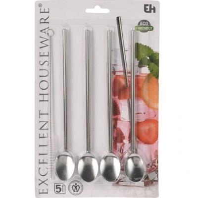 CANNUCCE CON CUCCHIAIO INOX 4 PZ