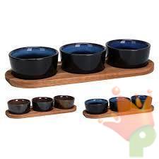 SET APERITIVO CIOTOLE CON SUPPORTO IN LEGNO