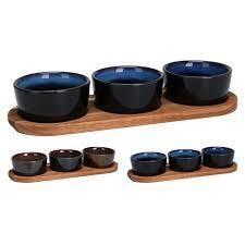 SET APERITIVO CIOTOLE CON SUPPORTO IN LEGNO
