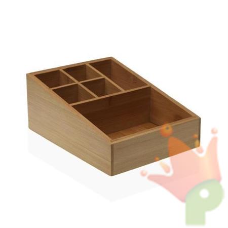 ORGANIZER IN LEGNO DI BAMBOO H.8,8X16X21 CM