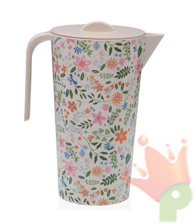 CARAFFA CON DECORO FIORI H.21,8X18,7X12,2 CM